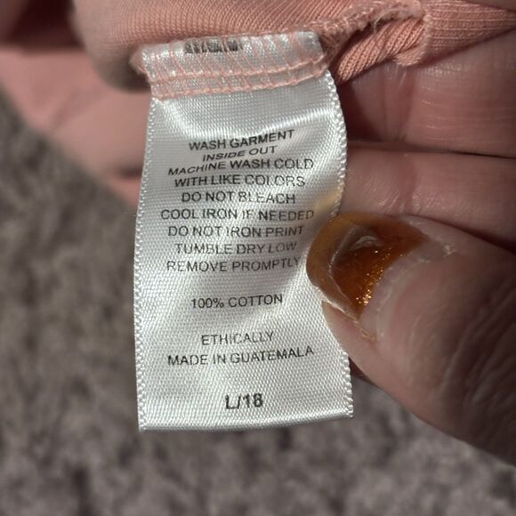 Rowdy Sprout Janis Joplin Rose Long Sleeve Rib Tee in Blush Teen Size 18 (L) - Picture 16 of 16